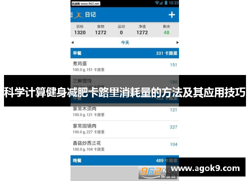 科学计算健身减肥卡路里消耗量的方法及其应用技巧